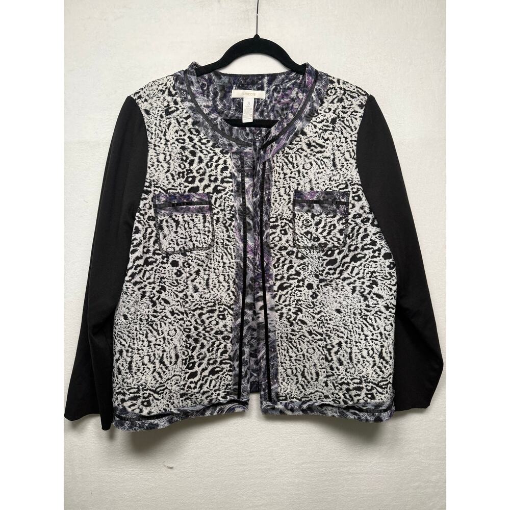 Chico's Women's Black Jacket Blazer Size 3 (16) Excellent!